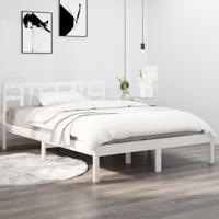 Bedframe massief hout wit 120x200 cm - thumbnail