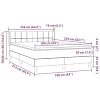 Boxspring met matras fluweel zwart 160x210 cm - thumbnail