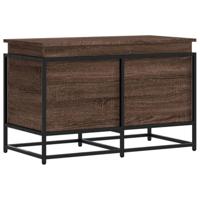 VidaXL Opbergbox met deksel 80x40x51,5 cm bewerkt hout bruin eiken - thumbnail