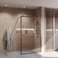 Inloopdouche AQS Frame 90 cm Gunmetal Aquasplash - thumbnail