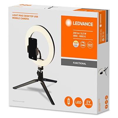 LEDVANCE LINEAR LED MOBILE RING 4058075666870 LED-tafellamp LED 5.50 W Zwart LEDVANCE LINEAR LED MOBILE RING 4058075666870 LED-tafellamp LED 5.50 W Zwart
