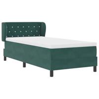 Boxspringbed met donkergrijs fluwelen matras 80x200 cm - thumbnail