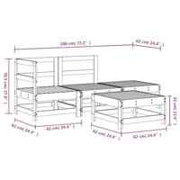 4-delige Loungeset geïmpregneerd grenenhout - thumbnail