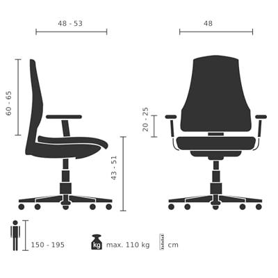 Topstar bureaustoel P91, grijs Topstar bureaustoel P91, grijs