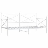 Slaapbank zonder matras 100x190 cm staal wit - thumbnail