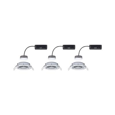 Paulmann 93880 Coin Slim LED-inbouwlamp Set van 3 stuks LED LED vast ingebouwd 6 W Chroom Paulmann 93880 Coin Slim LED-inbouwlamp Set van 3 stuks LED LED vast ingebouwd 6 W Chroom