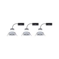 Paulmann 93880 Coin Slim LED-inbouwlamp Set van 3 stuks LED LED vast ingebouwd 6 W Chroom - thumbnail