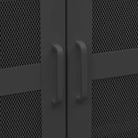 Opbergkast industrieel 70x40x115 cm metaal zwart - thumbnail