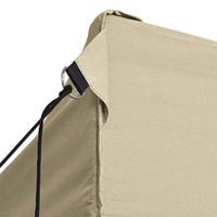 Partytent met 4 zijwanden inklapbaar 3x6 m staal crme - thumbnail