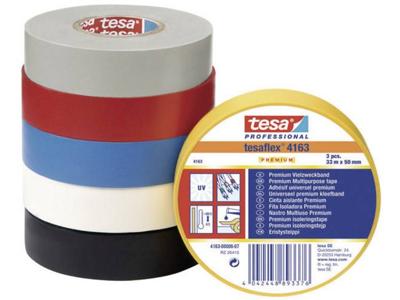 tesa PREMIUM 04163-00003-02 Isolatietape tesaflex 4163 Zwart (l x b) 33 m x 12 mm 1 stuk(s)