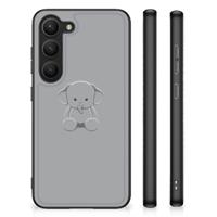 Samsung Galaxy S23 Hoesje Grijs Baby Olifant - thumbnail