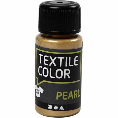 Creativ Company Textile color dekkende textielverf - goud parelmoer, 50ml Creativ Company Textile color dekkende textielverf - goud parelmoer, 50ml