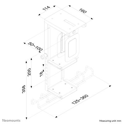 Neomounts CPU-D075BLACK/LK Desktop montage beugel