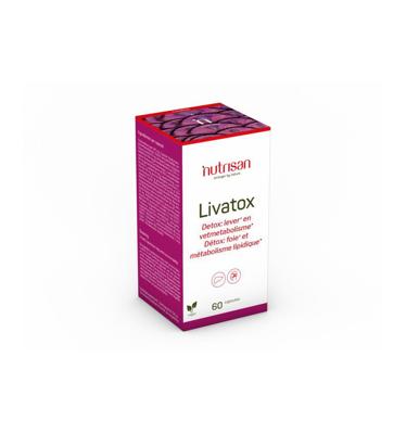 Nutrisan Livatox Leverfunctie & Vetmetabolisme 60Capsules Nutrisan Livatox Leverfunctie & Vetmetabolisme 60Capsules