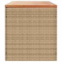 Tuinbox 220x50x54 cm poly rattan en acaciahout beige - thumbnail