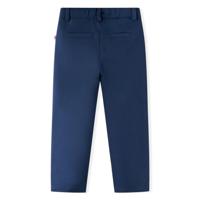 Kinderbroek met zwarte bies 140 marineblauw - thumbnail