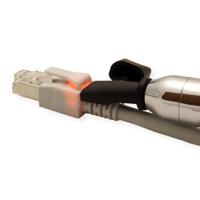 EasyLan S/FTP DualBoot LED Kabel Cat.6 (Class E), LSOH, grijs, 0,5 m - thumbnail