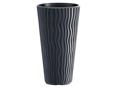 PROSPERPLAST Bloempot Sandy Slim (antraciet, 30 x 30 x 53 cm)