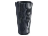 PROSPERPLAST Bloempot Sandy Slim (antraciet, 30 x 30 x 53 cm) - thumbnail