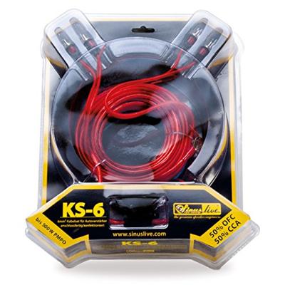 Sinuslive KS-6 Car-HiFi versterker aansluitset 6 mm²