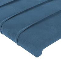 Hoofdbord met randen 103x16x118/128 cm fluweel donkerblauw - thumbnail