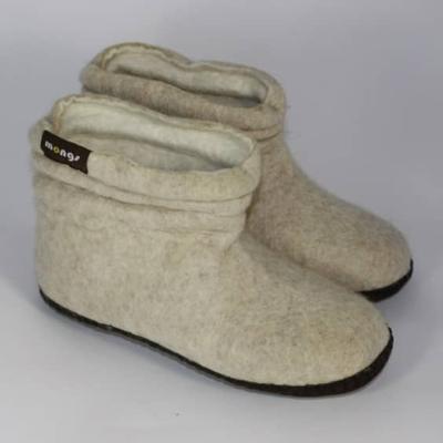 Vrouwen Pantoffels van Vilt (Grijs - Maat 41)