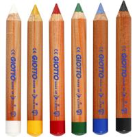 GIOTTO Schmink potloden, l: 9 cm, standaardkleuren, 6 stuk/ 1 doos - thumbnail