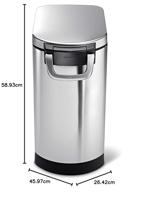 simplehuman CW1886 30L 15KG grote huisdier hond droog voedsel opslag container bak, deksel gemonteerde maatschep, luchtdichte afdichting, huisdierbestendig slot, verwijderbare BPA-vrije binnenemmer, - thumbnail