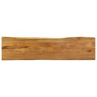 Tafelblad met natuurlijke rand 160x40x2,5 cm massief mangohout - thumbnail