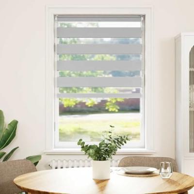 Zebra rolgordijn 90x150 cm stofbreedte 85,9 cm lichtgrijs Zebra rolgordijn 90x150 cm stofbreedte 85,9 cm lichtgrijs