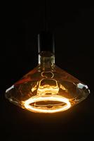 LED Lamp Diamant goud 8W 370 lumen 1900K E27 dimbaar 55010 zacht warm licht - thumbnail