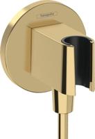Hansgrohe FixFit S muuraansluitbocht met handdouchehouder, Polished Gold Optic - thumbnail