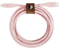 Belkin Boost Charge USB-C-kabel met Lightning-connector + riem (gemaakt met DuraTek) - USB-C naar Lightning-kabel voor iPhone 12, 12 Pro, 12 Pro Max, 12 mini en eerdere modellen, 4ft/1.2m - roze - thumbnail