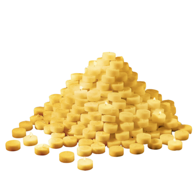 Bijenwas Theelichtjes - 630 kaarsen