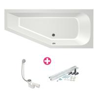 Hoekbad Xenz Lagoon Compact 170x75x45 cm Rechts Mat Wit - thumbnail