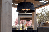 Artix 1800 watt hangende terrasverwarmer zwart - thumbnail