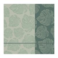 DDDDD DDDDD theedoek Monstera laurel 60x65 (per stuk) - thumbnail