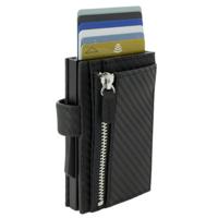 ÖGon Kaarthouder Cascade Rits Snap 9,7 Cm Leer Titanium/zwart - thumbnail