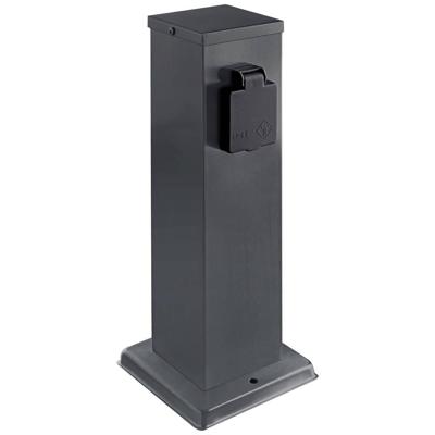 Heitronic 501334 Stopcontactsplitter Antraciet Aanraakbeveiliging