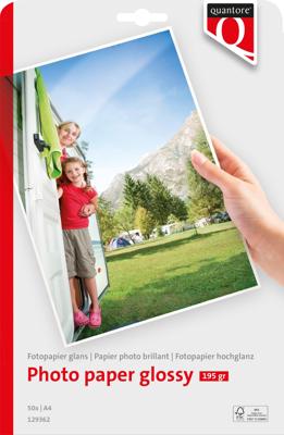 Quantore A4 fotopapier glanzend 195 gram 50 vel Quantore A4 fotopapier glanzend 195 gram 50 vel