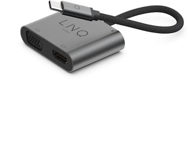 Elements LINQ Adapter 4EN1 USB-C HUB MULTIPORT 1 HDMI, 1 USBC, 1 USBA, 1 VGA