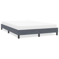 Bedframe zonder matras 140x210 cm fluweel donkergrijs - thumbnail