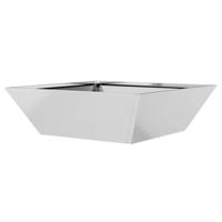 VidaXL Tuin bloempot zilver 50 x 50 x 15 cm gegalvaniseerd staal - thumbnail