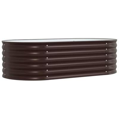 Verhoogde plantenbak Bruin 160 x 80 x 44 cm Staal