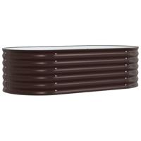 Verhoogde plantenbak Bruin 160 x 80 x 44 cm Staal - thumbnail