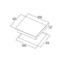 Vitro-keramische Kookplaat Cata TT5003/G 60 cm 5700 W - thumbnail