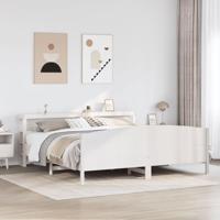 Bedframe zonder matras massief grenenhout wit 200x200 cm - thumbnail