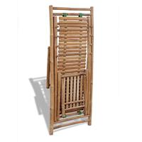 Terrasstoel met voetensteun bamboe - thumbnail