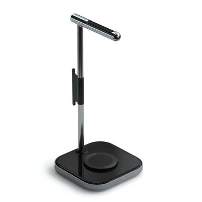 Satechi 2-in-1 hoofdtelefoon standaard met draadloze oplader - Space Gray