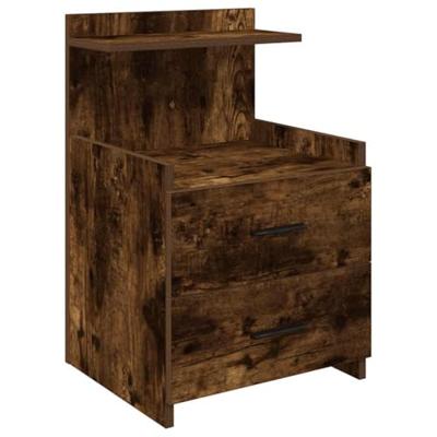 Nachtkastje met 2 lades 40x36,5x62 cm gerookt eikenkleurig Nachtkastje met 2 lades 40x36,5x62 cm gerookt eikenkleurig